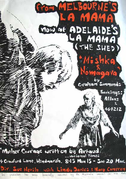 Mishka and Nomavaya 1976 Poster (Adelaide Tour)