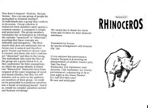 Rhinoceros Program #1