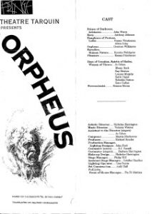 Orpheus 1933 Program